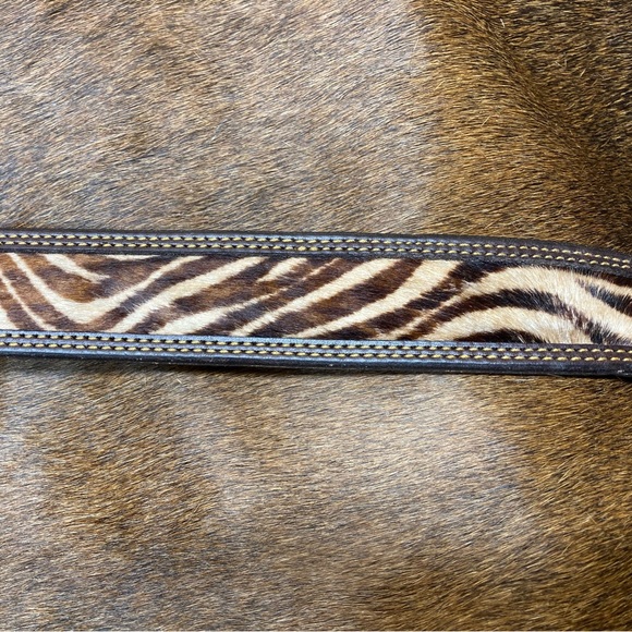 Green Hills Handmade Zebra Cowhide Belt ladies XL - Picture 8 of 9
